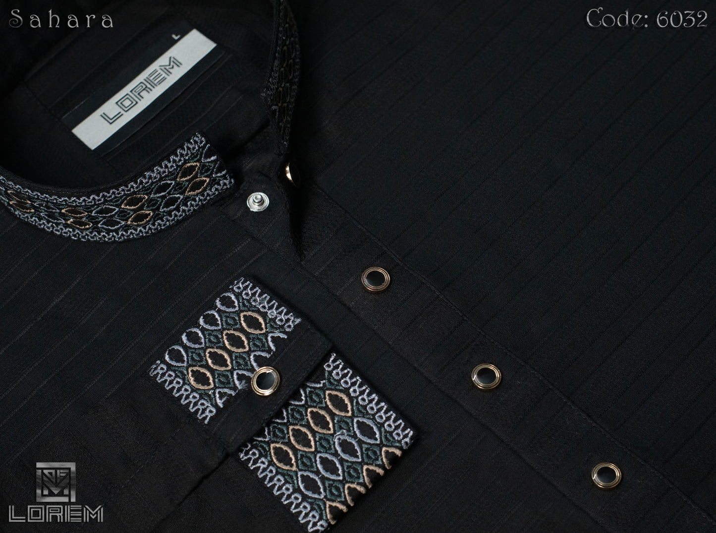 .Sahara Panjabi (6032)- Snap Button Cuff
