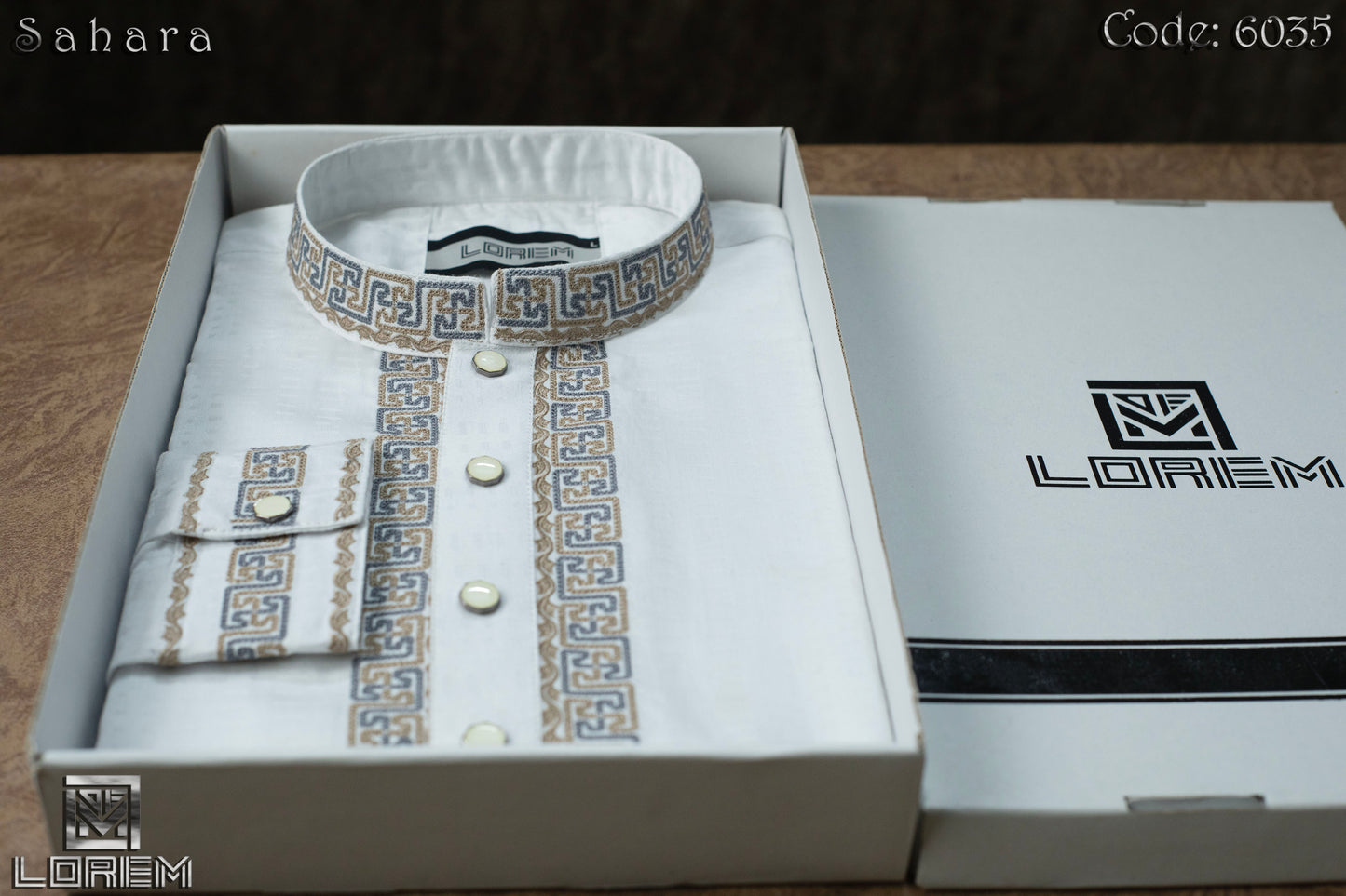 .Sahara Panjabi (6035)- Snap Button Cuff